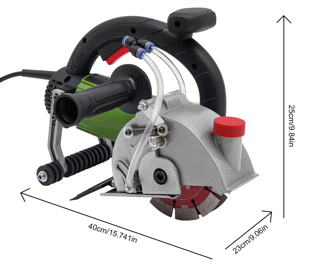 Rainureuse électrique 1800W rotative 360° noir vert avec prise EU