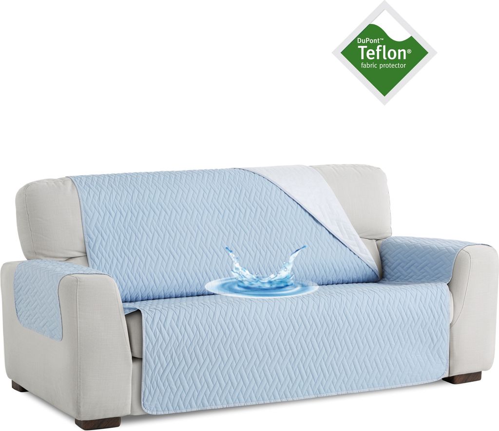 BELMARTI TEFLON Wasserdichtes Sofaüberwürf Sofaschoner Schonbezug Sofaschutz Schutzbezug 2 Sitzer 110*195cm