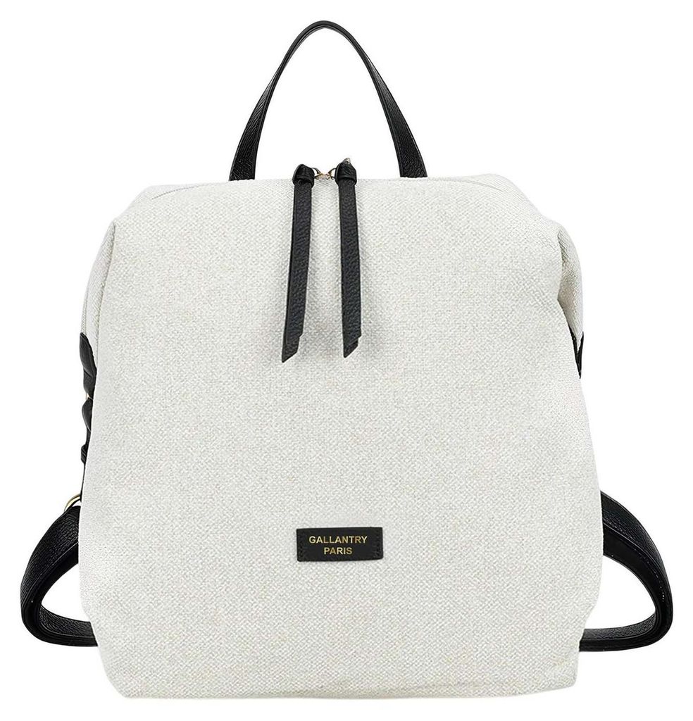 Gallantry, Casual Rucksack Reißverschluss strukturierter Stoff verstellbar, Schwarz