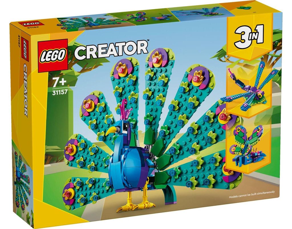 LEGO Creator 3in1 Exotischer Pfau, Set mit Produktbild 