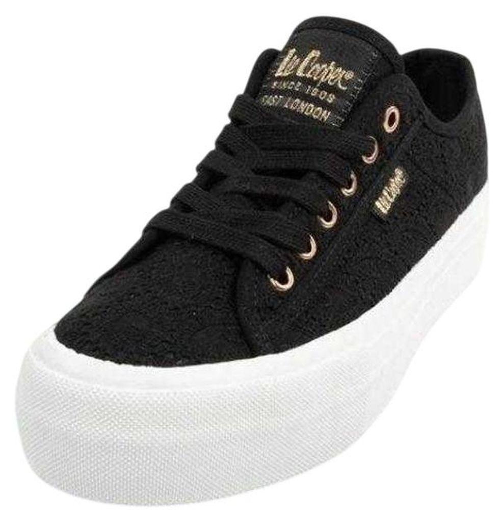 Lee Cooper - Sneaker für Damen, Canvas PP11473 (38 EU) (Schwarz)
