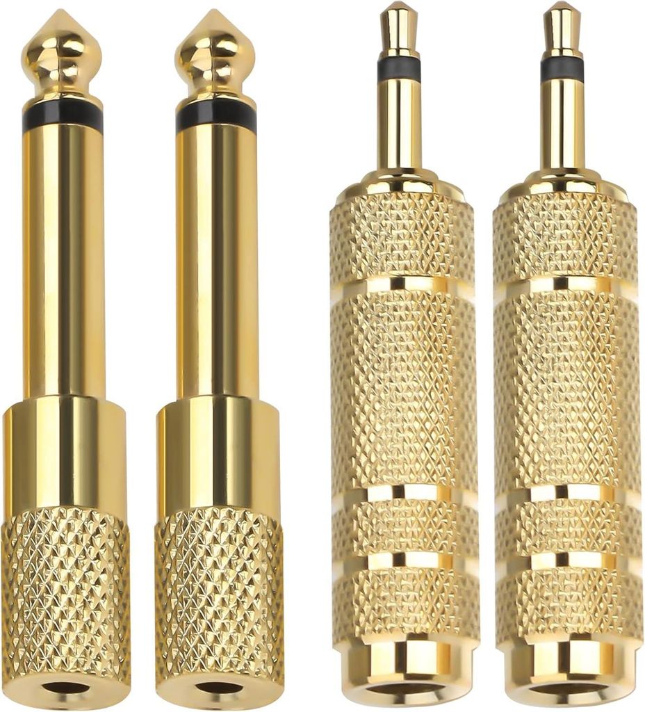 Kopfhöreradapterbuchse, Kopfhörerbuchsenkonverter Stereoadapter, Audio-Stereosteckeradapter 2 Stück 6,5 mm (1/4 Zoll) Stecker auf 3,5 mm (1/8 Zo...