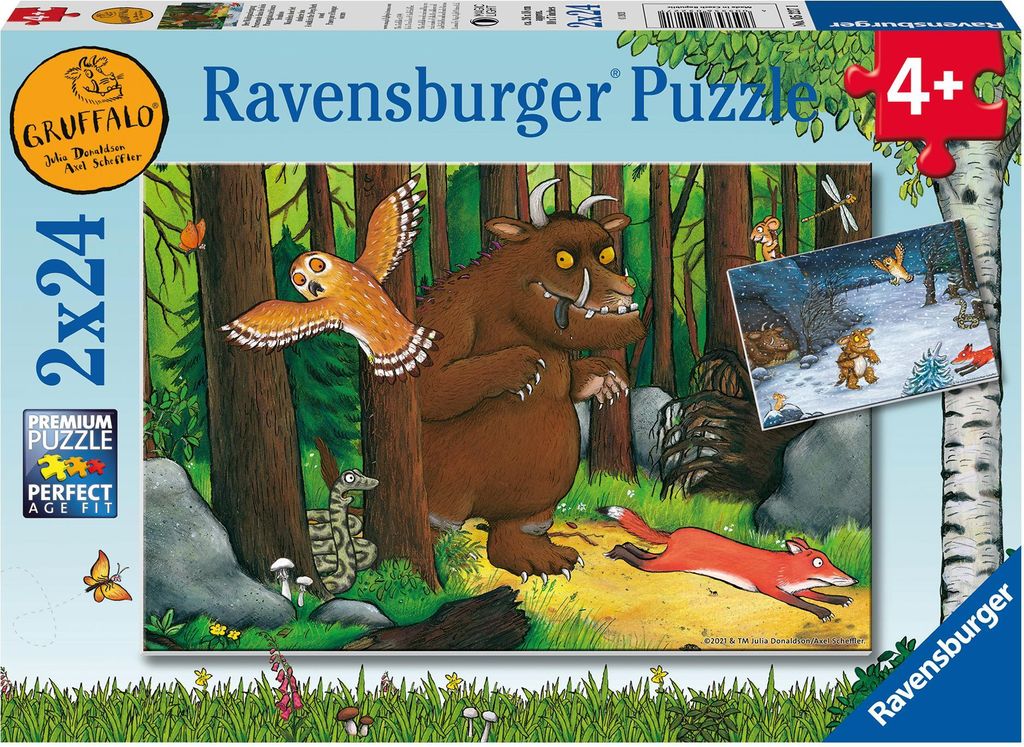 Ravensburger Kinderpuzzle - 05227 Der Waldspaziergang - Puzzle für Kinder ab 4 Jahren, mit 2x24 Teilen