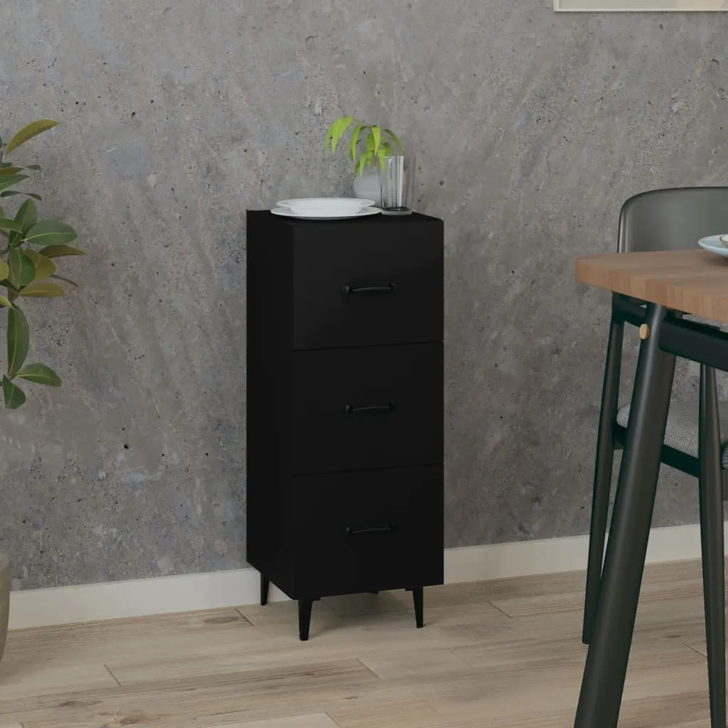 Credenza Nera Maison Exclusive 34.5x34x90 - Mobile Moderno Ligneo