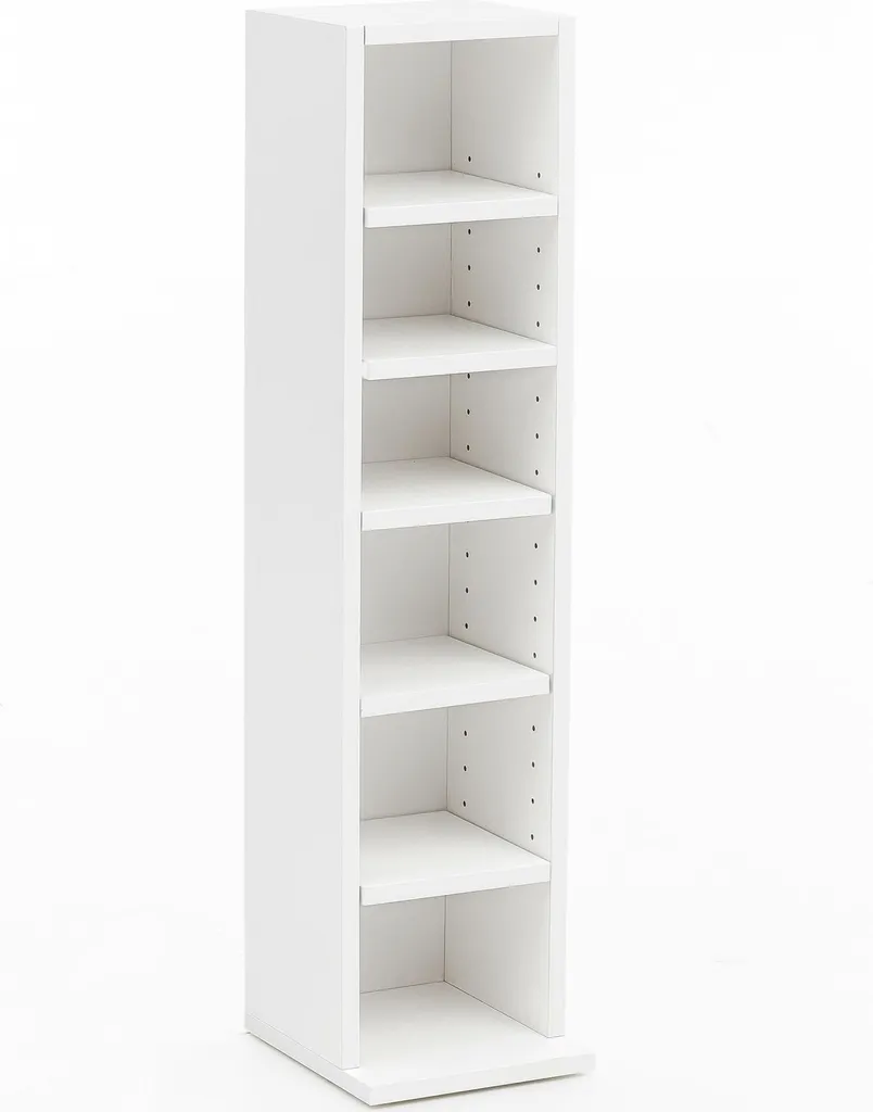 Bibliothèque gain de place blanche WL5.336 pour couloir et studio