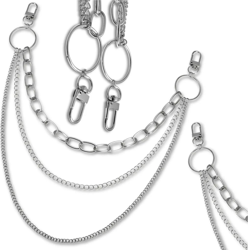 EDIBAZZAR | Kette für Hosengürtel 3in1 Triple Gothic Metal Produktbild 