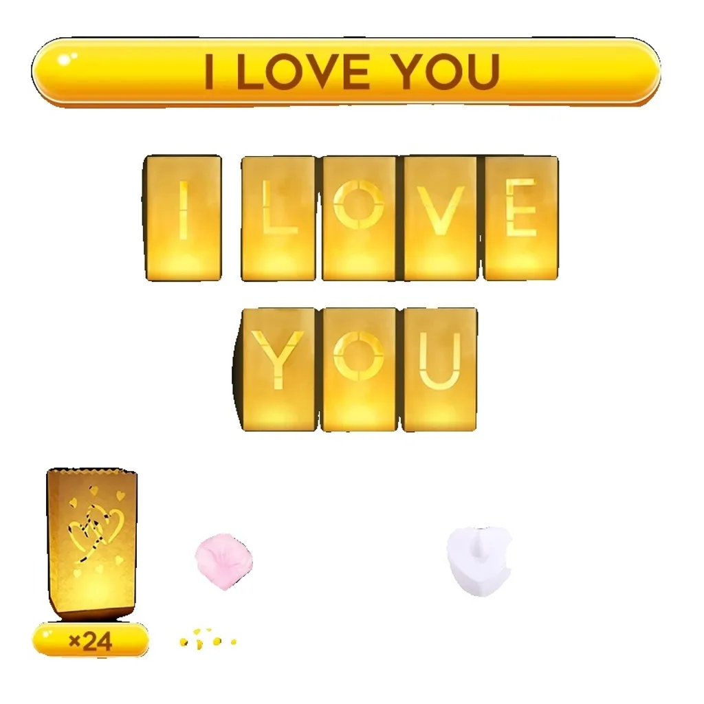 Lanterne di Carta Ignifuga con Candele LED - Set F per Eventi