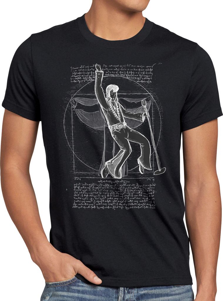 BaumwolleCloud Vitruvianischer King of Rock Herren T-Shirt vinci memphis