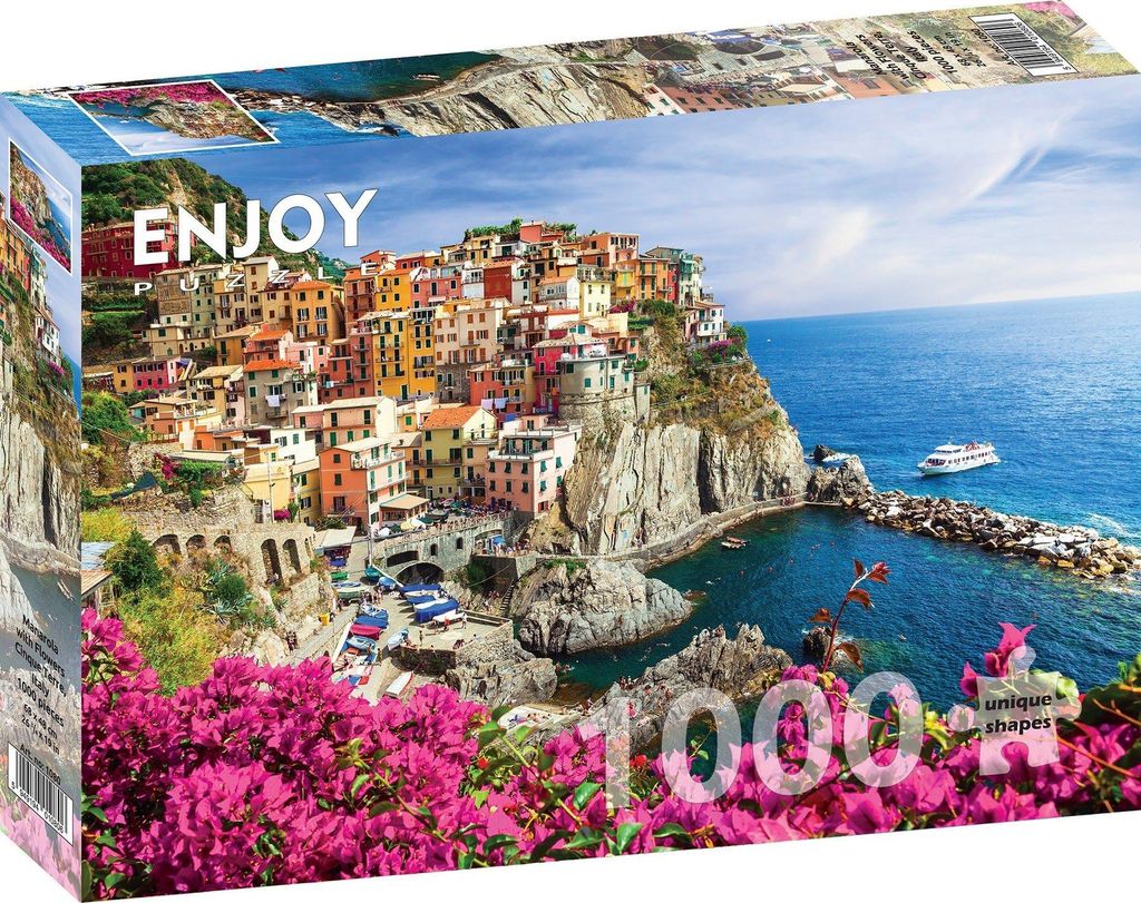 Puzzle 1000 elementów Enjoy – Manarola, Cinque Terre, Zdjęcie produktu 