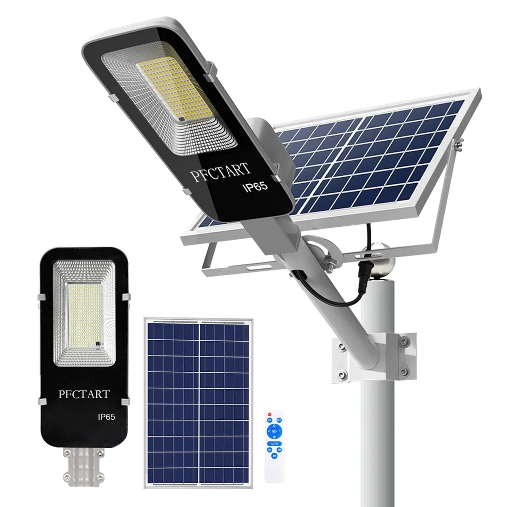 Lampadaire Solaire LED 150W IP65 Solution Éclairage Sans Fil pour Rue