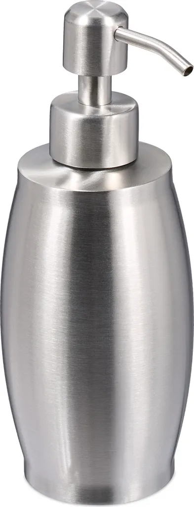 Relaxdays Dispenser Sapone Ricaricabile 350ml - Scelta Eco in Acciaio Inox