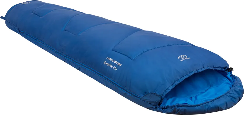 Sac de couchage sarcophage 4°C bleu pour randonnée et bivouac léger