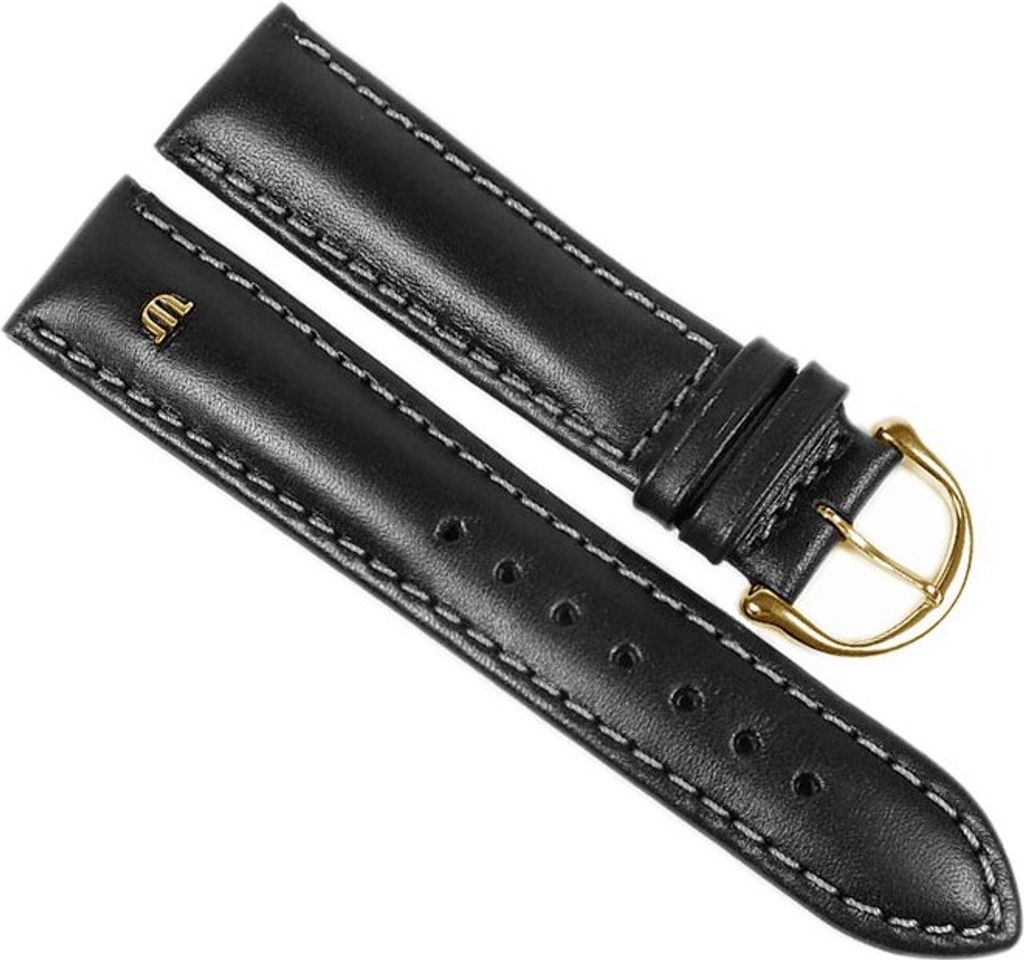 Maurice Lacroix Galant Uhrenarmband Kalbsleder schwarz 25203G, Stegbreite:15mm
