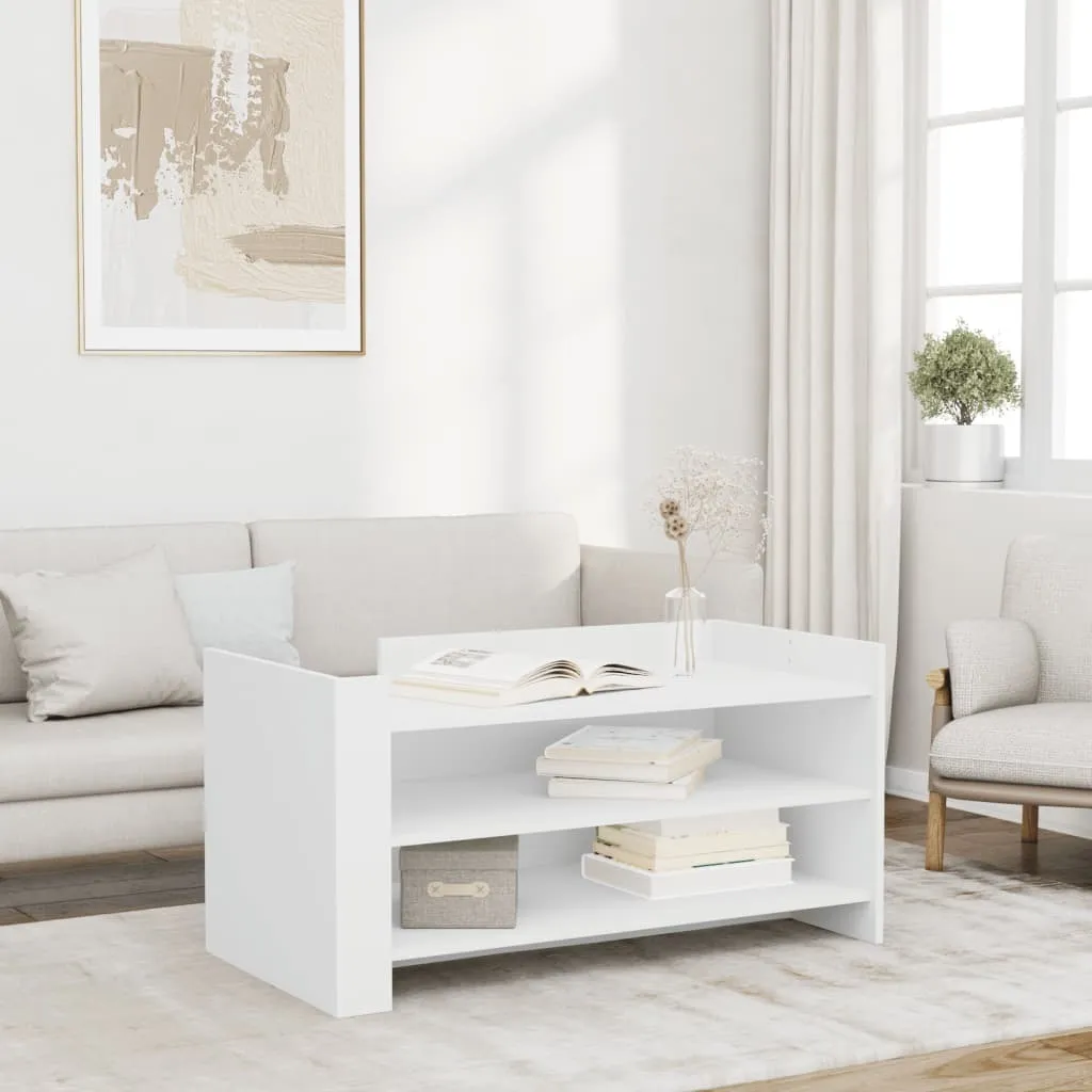 Maison Exclusive - Tavolino bianco 100x50x50 cm Materiale ligneo