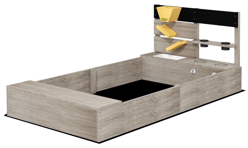 Outsunny zandbak, 154 x 80 x 60 cm, houten zandbak voor Productafbeelding 