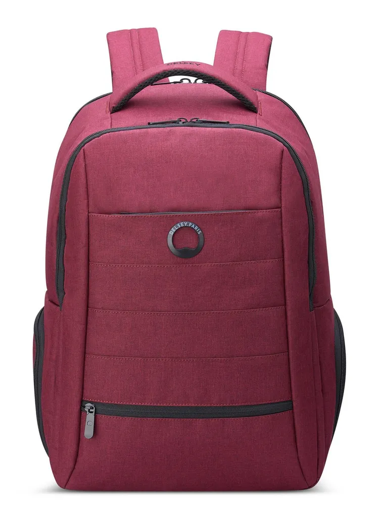 Sac à dos PC portable 20L DELSEY Voyager rouge protégeant du vol