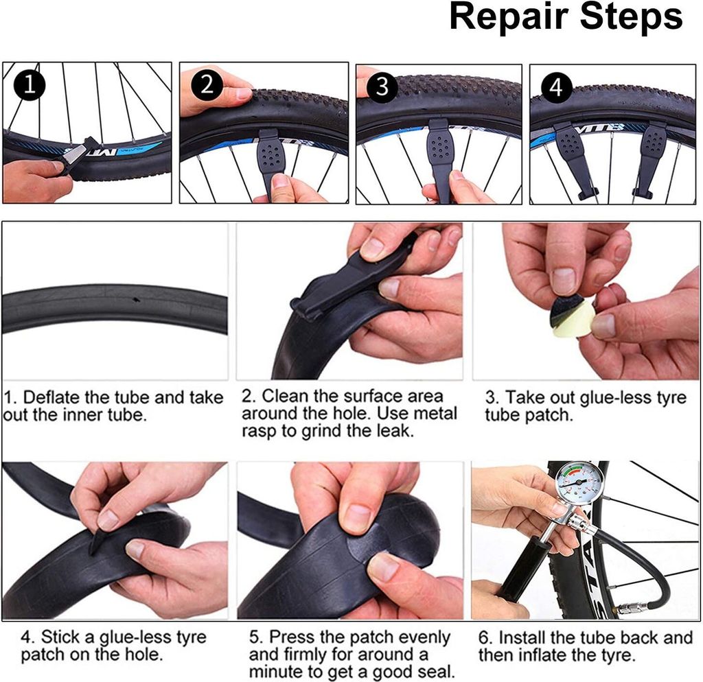 Topchances Reparaturset Fahrrad Reifen Reparaturset mit Produktbild 6