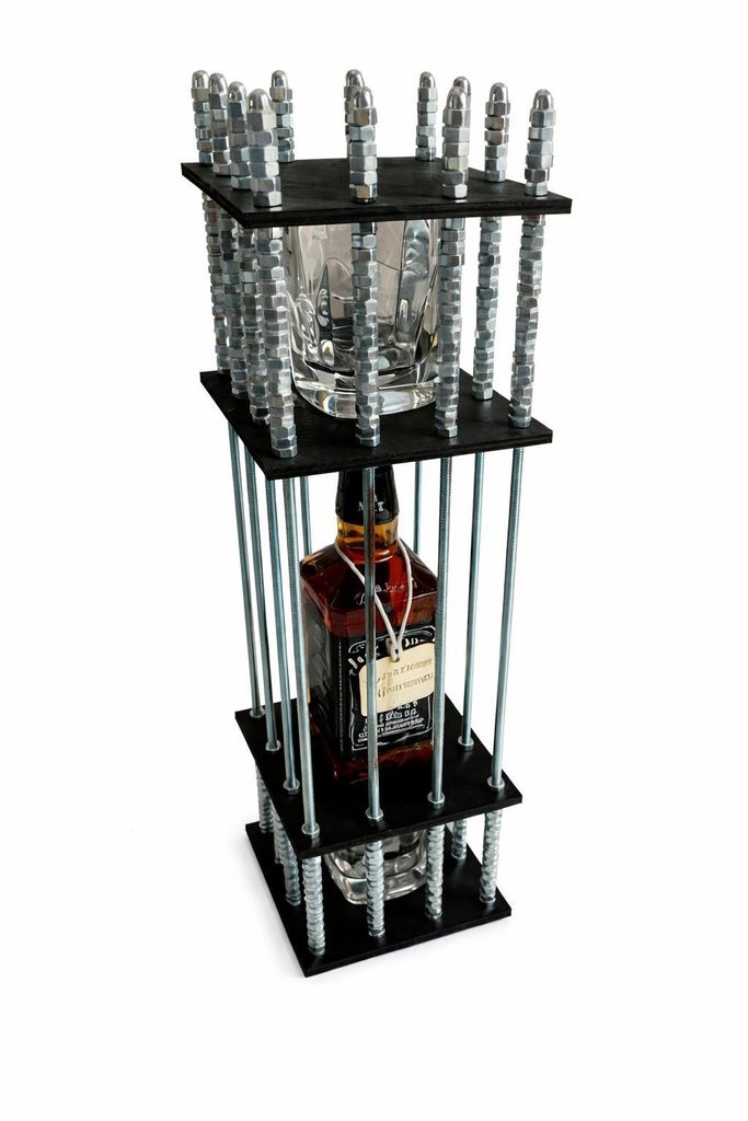 Holz Alkohol Geschenkset Puzzle – Flaschenkiste / Produktbild 