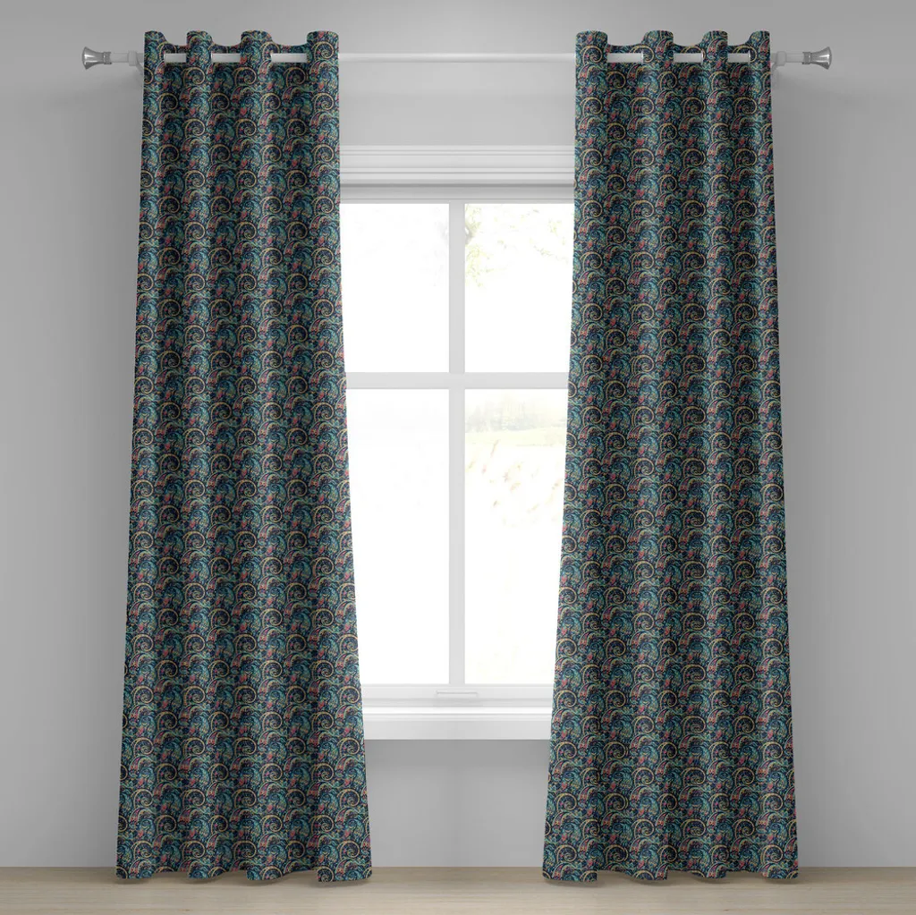 Tenda Satinata ABAKUHAUS Paisley 280x175 cm Stampa Alta Definizione