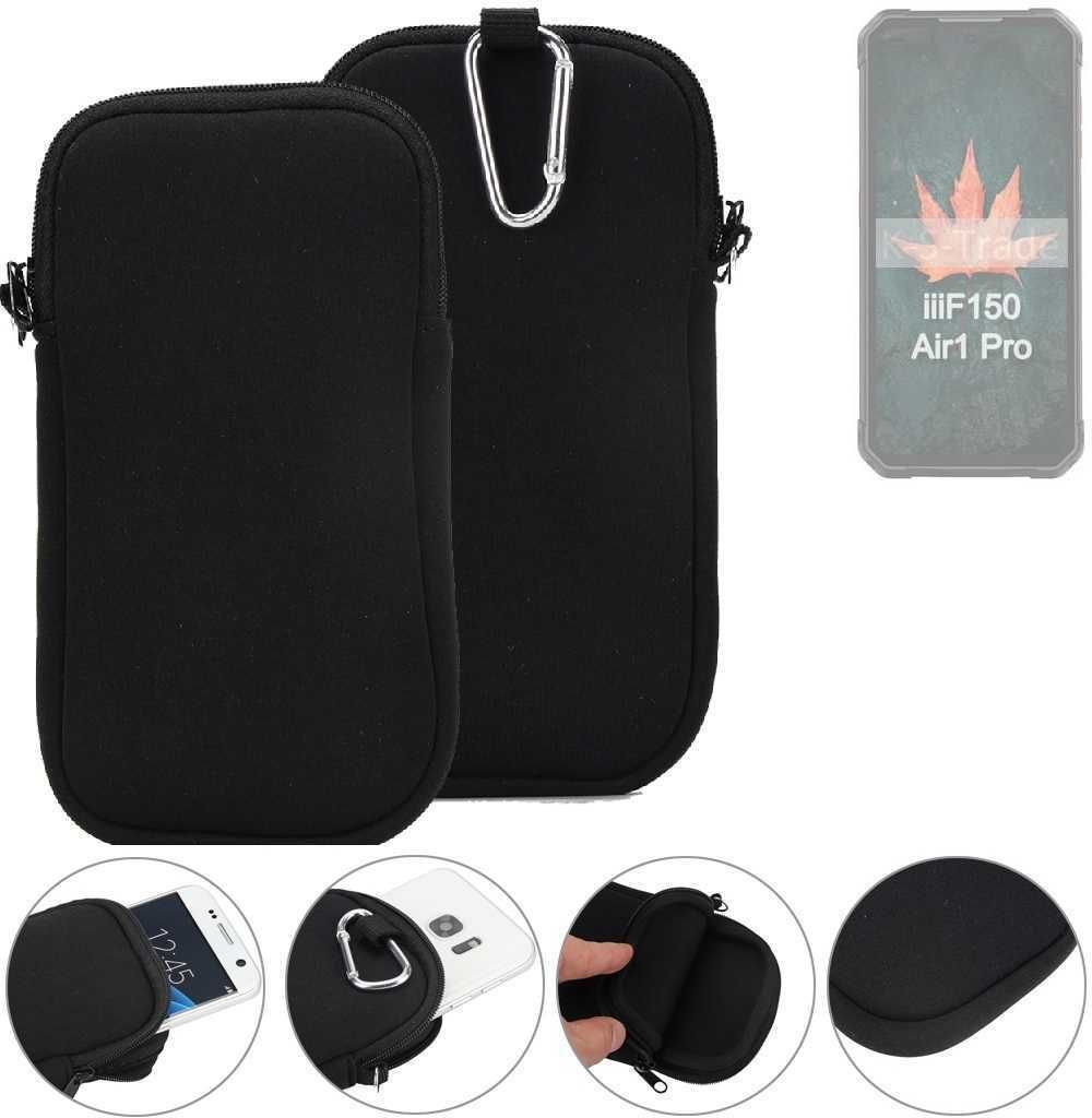 K-S-Trade Neopren-Hülle Handyhülle kompatibel mit iiiF150 Air 1 Pro Plus Schutzhülle Neoprenhülle Sleeve Schutz-Hülle Gürtel Tasche Case Holster