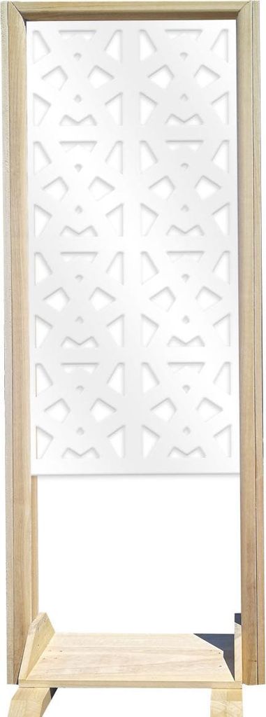 RAILING – Raumteiler – Modulierbarer Paravent – 70x190 cm – aus Holz und PVC weiß