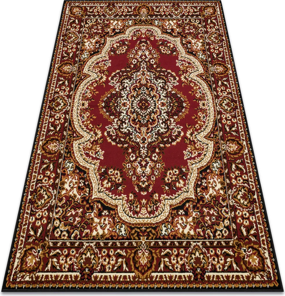 Tapis de Salon Classique Rouge Bordeaux 120x170 cm Style Traditionnel