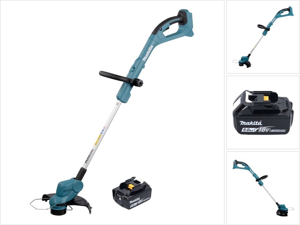 Makita DUR 193 T1 Akku Rasentrimmer 18 V 260 mm + 1x Akku 5,0 Ah - ohne Ladegerät