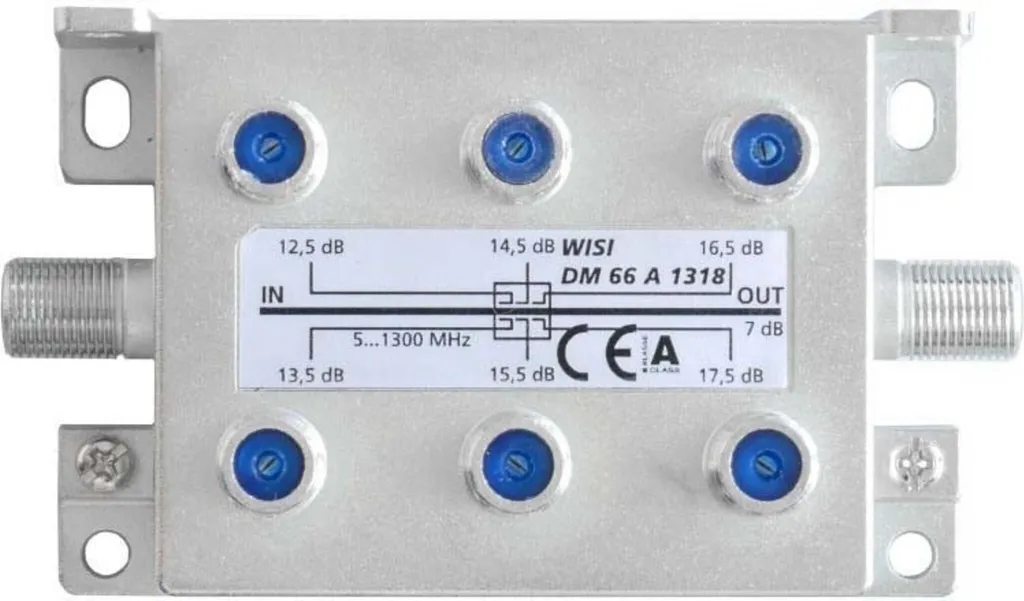Wisi Dérivateur 6 Sorties DM 66 A 1318 75124 pour Réseau Coaxial Pro