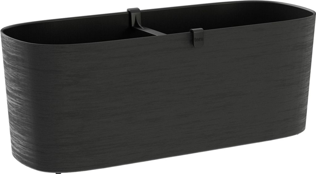 tera® Pflanzgefäße PAROS Black schwarz rechteckig 50 cm - Produktbild 