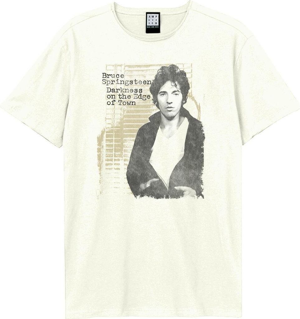 Amplified - "Darkness Edge Of Town" T-Shirt für Herren/Damen Uni GD1810 (XS) (Altweiß)