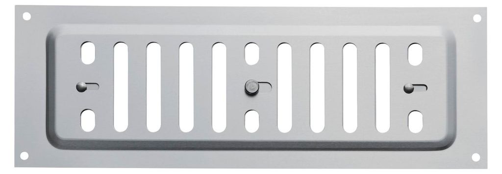 SOTECH Lüftungsgitter oval 260 x 90 mm – Edelstahl, verstellbar