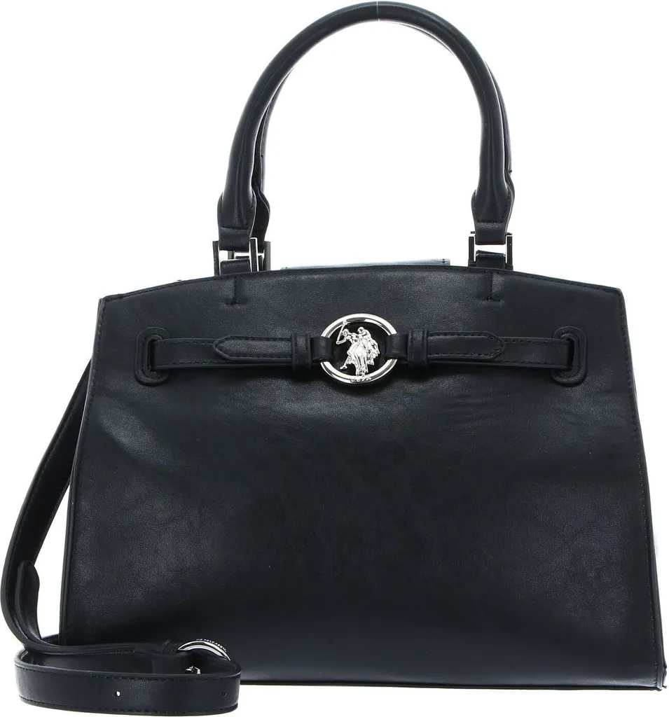Sac à épaule New Delaware U.S. Polo Assn. noir avec finitions dorées