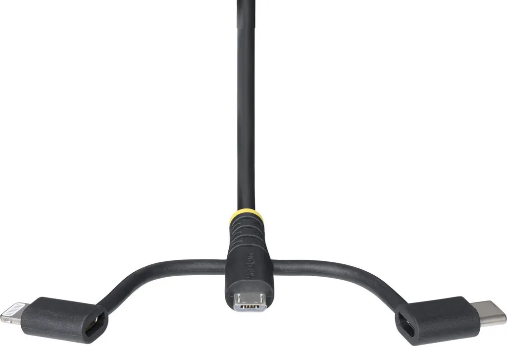 StarTech.com Câble de charge USB 3-en-1 Lightning Micro-USB et Type-C 1m