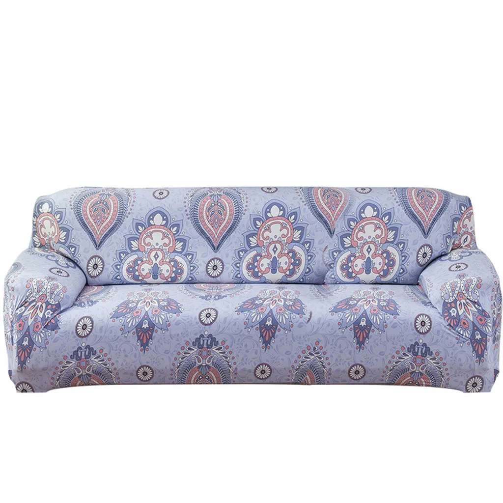 Housse de canapé extensible violette en tissu stretch résistant