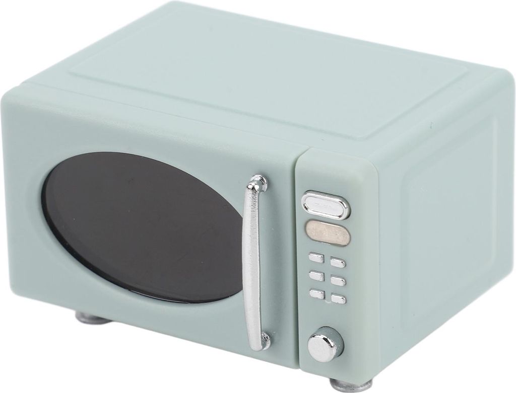 Miniatur-Puppenhaus, Mikrowellenmodell, hohe Simulation, Küchenzubehör, Ornamente, kleine Hausdekoration, Hellblau