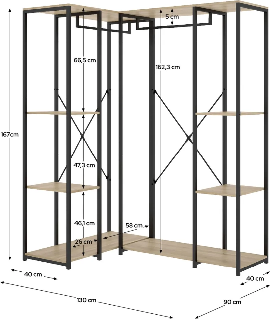 Armoire de rangement Hollis pour optimiser l'espace et le linge - 3
