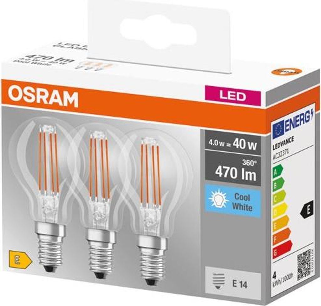 Ampoule Led Sphérique E14 4w Froid Osram éclairage Led Image du produit 