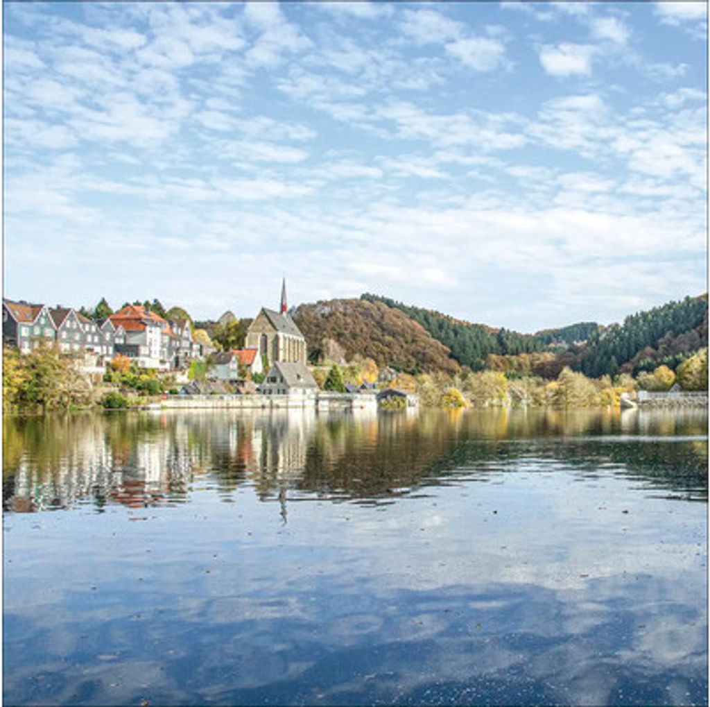 Glasbild Wuppertal Beyenburg II 50x50 cm