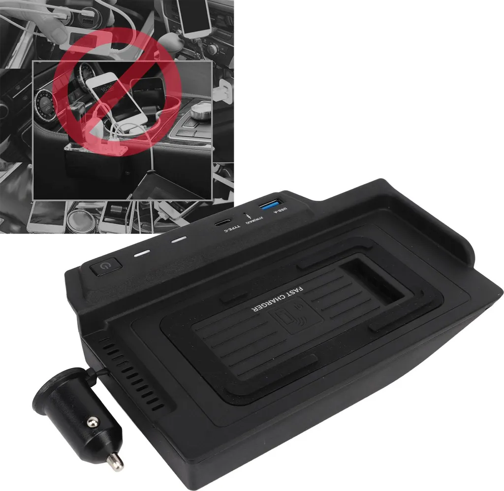 Chargeur sans fil voiture 15W induction pour Mercedes Classe GLE GLS