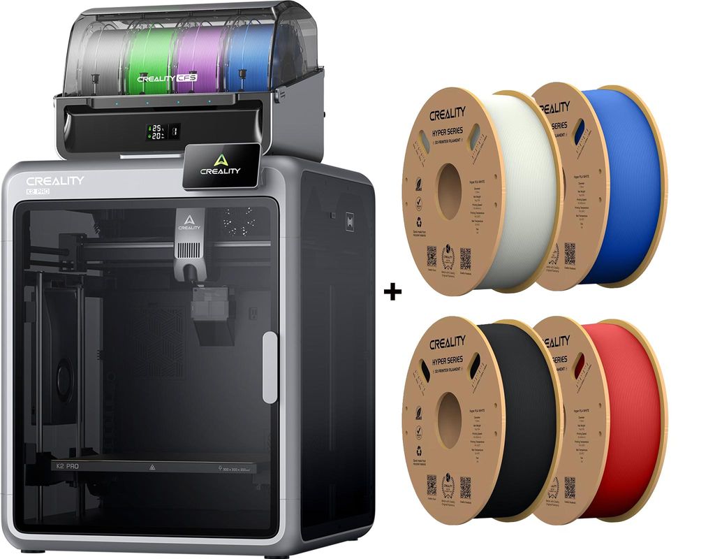 Creality K2 PRO Combo - 1002110100- 3D Drucker mit 4 KG Hyper PLA Filament Set