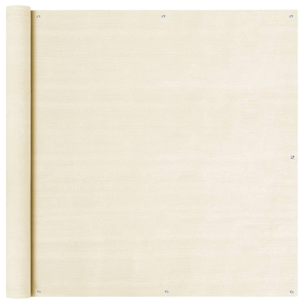 vidaXL Balkon Sichtschutz Creme 120x600 cm HDPE Produktbild 