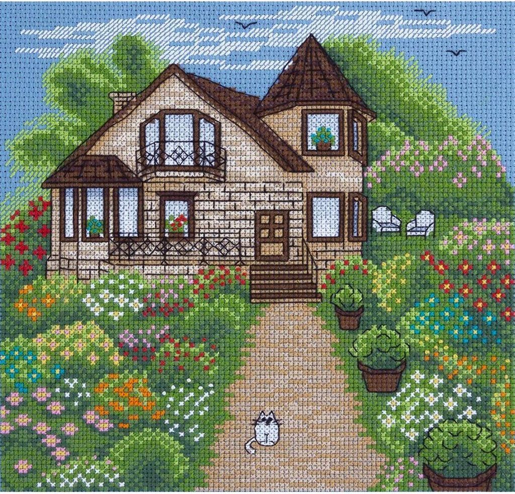 Klart Kreuzstichset "Hütte" 20x19,5cm, Zählmuster