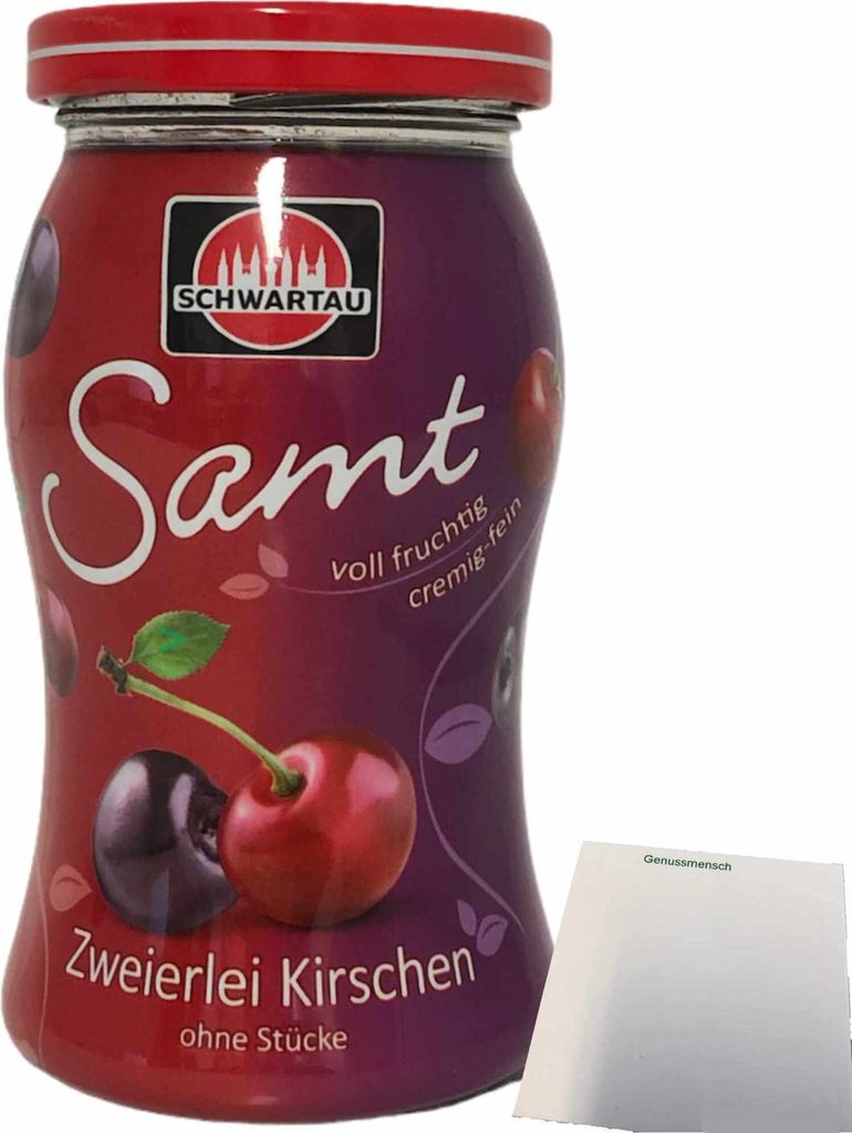 Schwartau Samt zweierlei Kirschen Fruchtaufstrich ohne Produktbild 