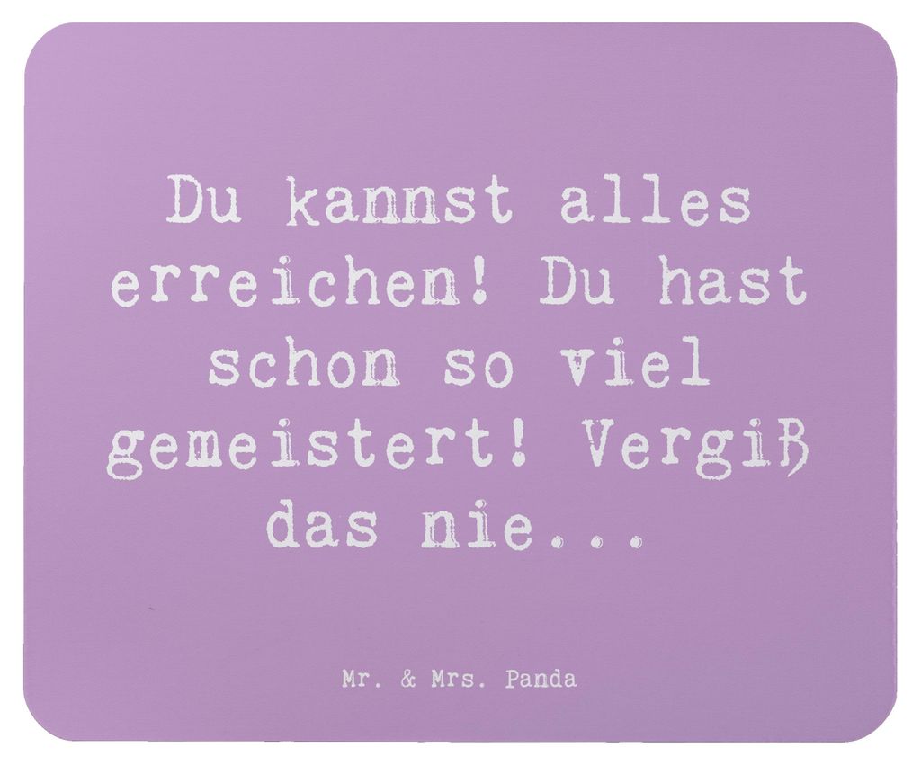 Mr. & Mrs. Panda Mouse Pad Spruch Selbstvertrauen stärken - Lavendeltraum - Geschenk, laptop mauspad, Geschenke, Mousepad, Motivation, Zitat, Selb...