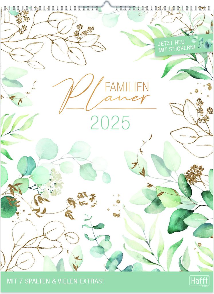 Familienplaner XXL 2025 Wand-Kalender 7-spaltig 12 MONATE Produktbild 1