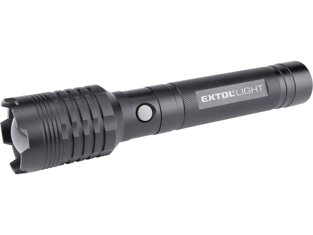 EXTOL LIGHT 43136 Latarka 4000lm COB, zoom, ładowanie USB z Zdjęcie produktu 