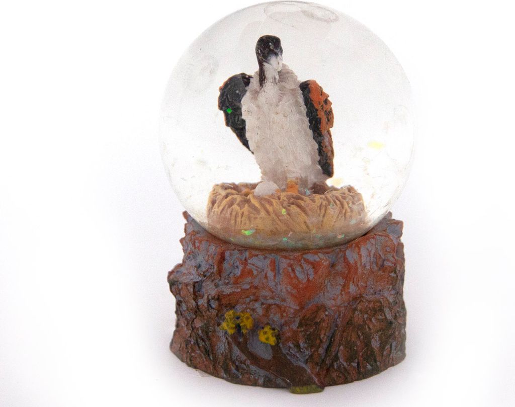 Schneekugel Poly Mini - Geier hell