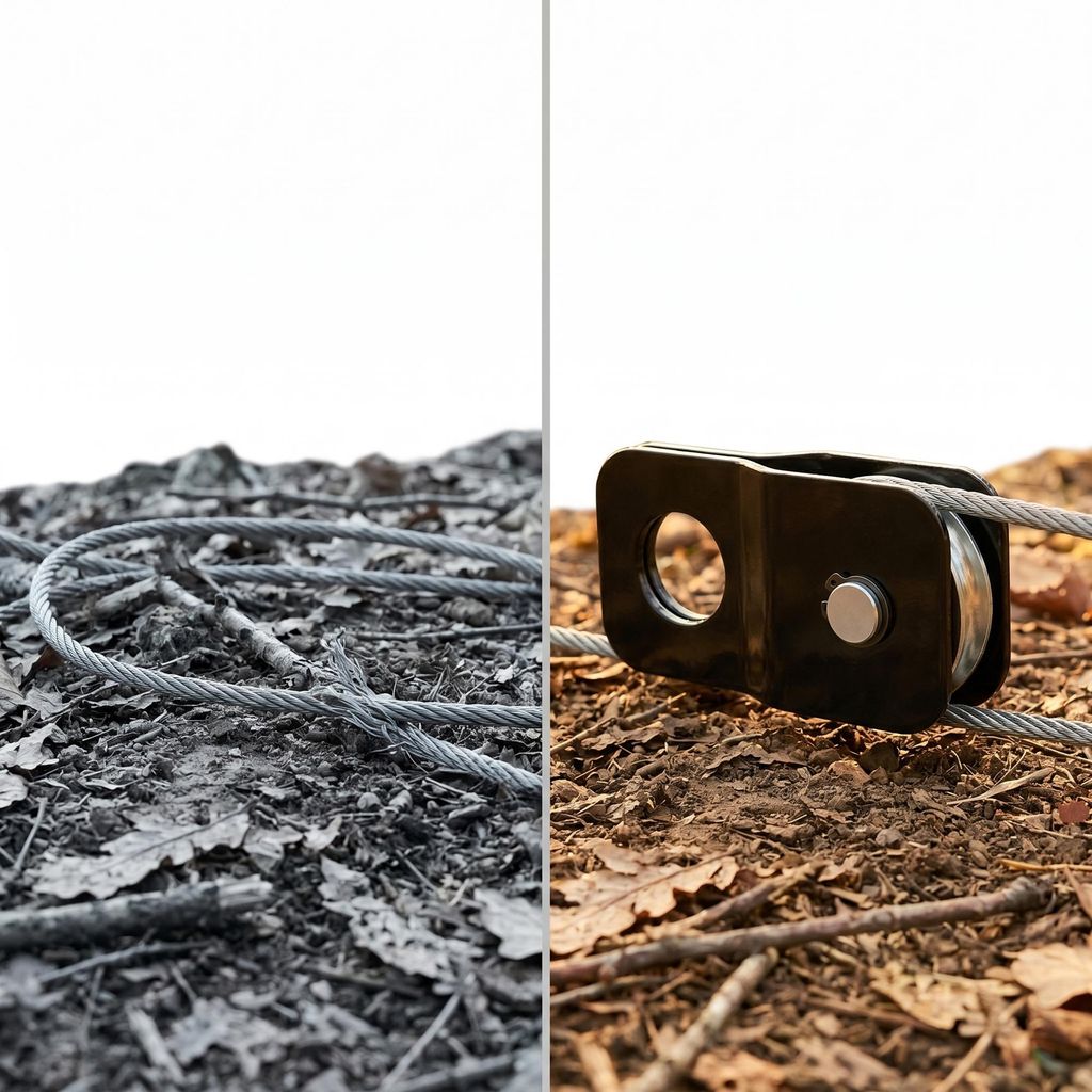 Mucola Umlenkrolle 4T Schwerlast – 75mm Stahlrolle Für Seile 1-8mm, Kraftverdopplung, Offroad & Forst, Robust Mit Schmiernippel