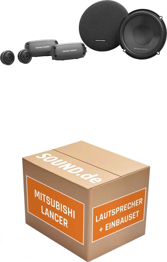 Lautsprecher Boxen Einbaupaket vorne Harman/Kardon FIT6C passend für Mitsubishi Lancer CY0 | 400Watt
