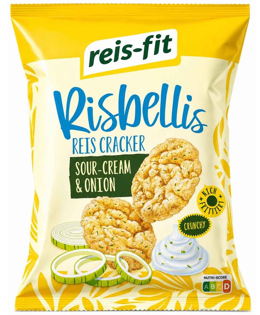 reis-fit Risbellis Reis Cracker Sour-Cream & Onion 40g Produktbild 